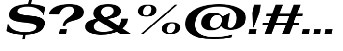 Rules Serif Exp Extra Bold Italic Font OTHER CHARS