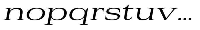 Rules Serif Exp Regular Italic Font LOWERCASE