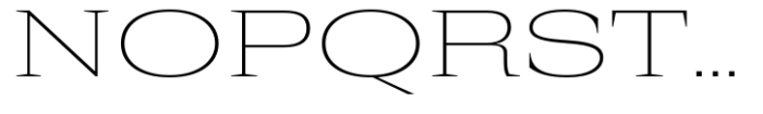 Rules Serif Exp Thin Font UPPERCASE