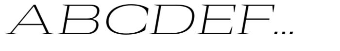 Rules Serif Exp Ultra Light Italic Font UPPERCASE