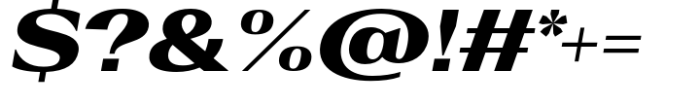 Rules Serif Ext Black Italic Font OTHER CHARS