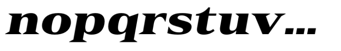 Rules Serif Ext Black Italic Font LOWERCASE