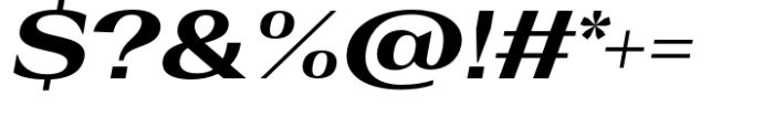 Rules Serif Ext Extra Bold Italic Font OTHER CHARS