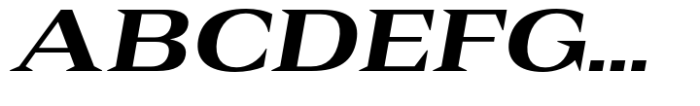 Rules Serif Ext Extra Bold Italic Font UPPERCASE