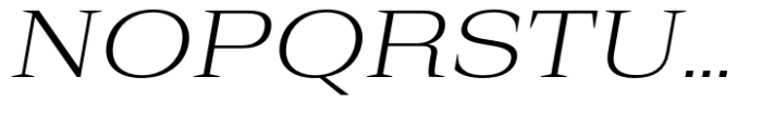 Rules Serif Ext Light Italic Font UPPERCASE