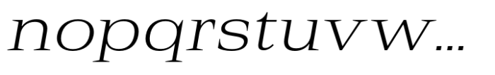 Rules Serif Ext Light Italic Font LOWERCASE