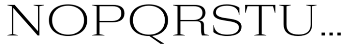 Rules Serif Ext Light Font UPPERCASE