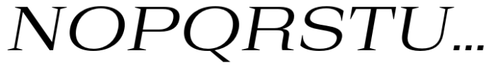 Rules Serif Ext Regular Italic Font UPPERCASE