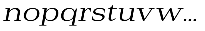 Rules Serif Ext Regular Italic Font LOWERCASE