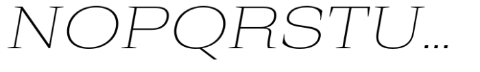 Rules Serif Ext Thin Italic Font UPPERCASE