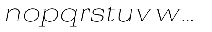 Rules Serif Ext Thin Italic Font LOWERCASE