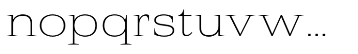 Rules Serif Ext Thin Font LOWERCASE