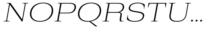 Rules Serif Ext Ultra Light Italic Font UPPERCASE