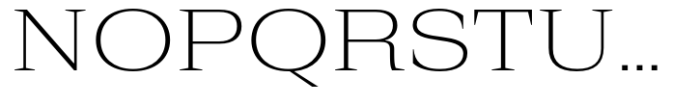 Rules Serif Ext Ultra Light Font UPPERCASE