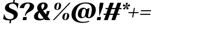 Rules Serif Extra Bold Italic Font OTHER CHARS