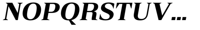 Rules Serif Extra Bold Italic Font UPPERCASE