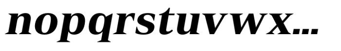 Rules Serif Extra Bold Italic Font LOWERCASE