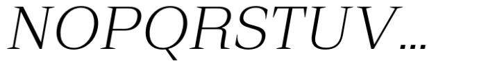 Rules Serif Light Italic Font UPPERCASE