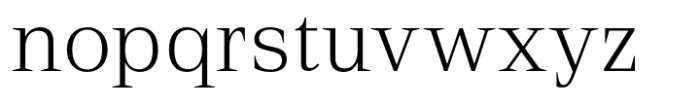 Rules Serif Light Font LOWERCASE