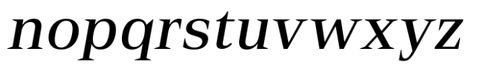Rules Serif Medium Italic Font LOWERCASE