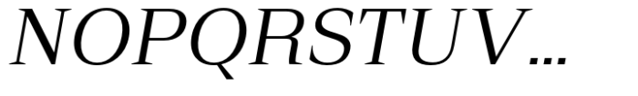 Rules Serif Regular Italic Font UPPERCASE