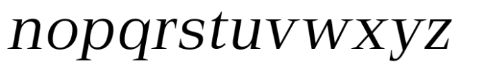 Rules Serif Regular Italic Font LOWERCASE