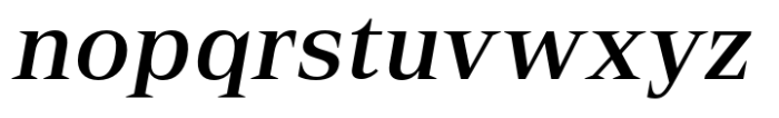 Rules Serif Semibold Italic Font LOWERCASE