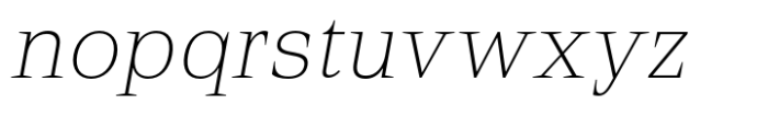 Rules Serif Thin Italic Font LOWERCASE