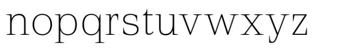 Rules Serif Thin Font LOWERCASE
