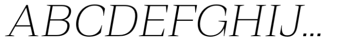 Rules Serif Ultra Light Italic Font UPPERCASE