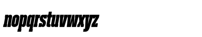 Rules Slab Compressed Black Italic Font LOWERCASE