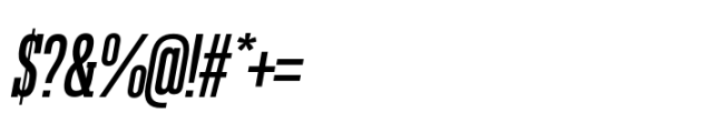 Rules Slab Compressed Bold Italic Font OTHER CHARS