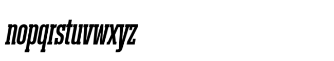 Rules Slab Compressed Bold Italic Font LOWERCASE
