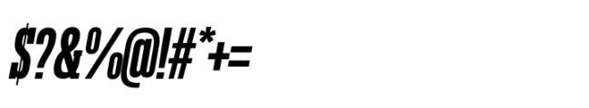 Rules Slab Compressed Extra Bold Italic Font OTHER CHARS