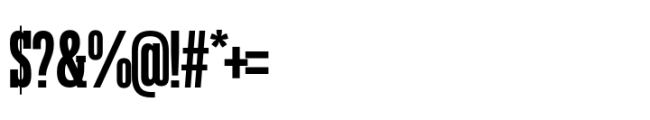 Rules Slab Compressed Extra Bold Font OTHER CHARS