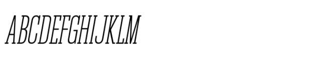 Rules Slab Compressed Light Italic Font UPPERCASE