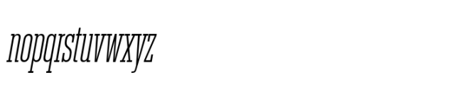 Rules Slab Compressed Light Italic Font LOWERCASE