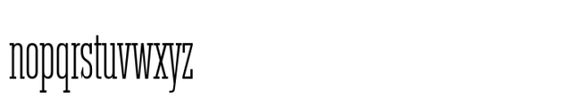 Rules Slab Compressed Light Font LOWERCASE