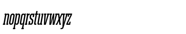 Rules Slab Compressed Medium Italic Font LOWERCASE