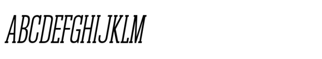 Rules Slab Compressed Regular Italic Font UPPERCASE
