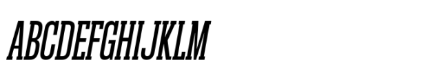 Rules Slab Compressed Semibold Italic Font UPPERCASE