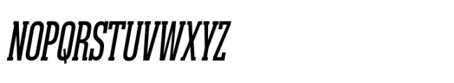 Rules Slab Compressed Semibold Italic Font UPPERCASE