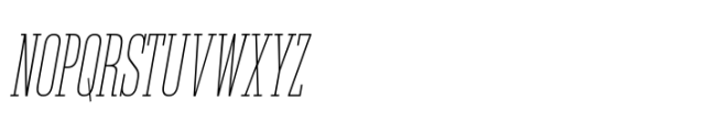 Rules Slab Compressed Thin Italic Font UPPERCASE