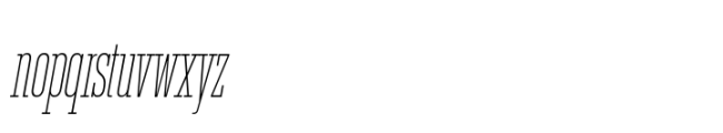 Rules Slab Compressed Thin Italic Font LOWERCASE