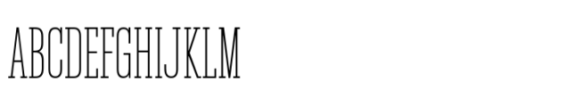 Rules Slab Compressed Ultra Light Font UPPERCASE