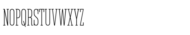 Rules Slab Compressed Ultra Light Font UPPERCASE