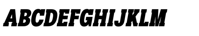Rules Slab Condensed Black Italic Font UPPERCASE