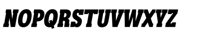 Rules Slab Condensed Black Italic Font UPPERCASE