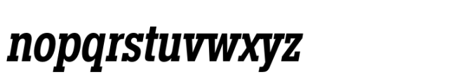 Rules Slab Condensed Bold Italic Font LOWERCASE