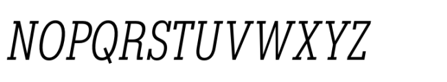 Rules Slab Condensed Light Italic Font UPPERCASE
